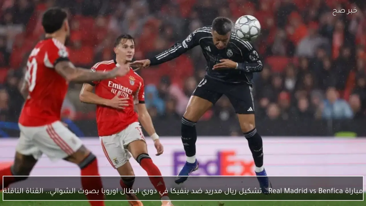 مباراة Real Madrid vs Benfica.. تشكيل ريال مدريد ضد بنفيكا في دوري ابطال اوروبا بصوت الشوالي.. القناة الناقلة