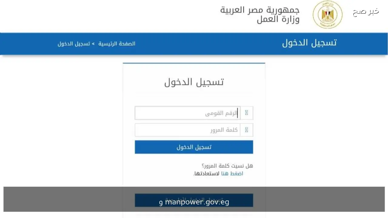 رابط وزارة العمل للاستعلام عن منحة العمالة الغير منتظمة 2026 بالرقم القومي manpower.gov.eg