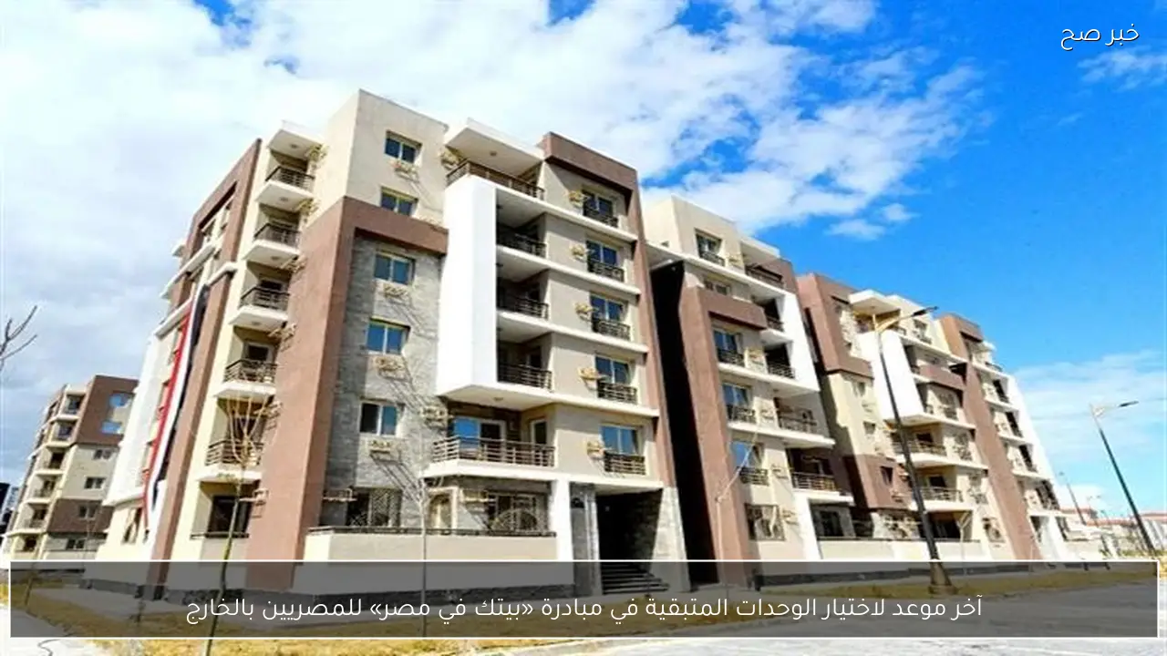 آخر موعد لاختيار الوحدات المتبقية في مبادرة «بيتك في مصر» للمصريين بالخارج