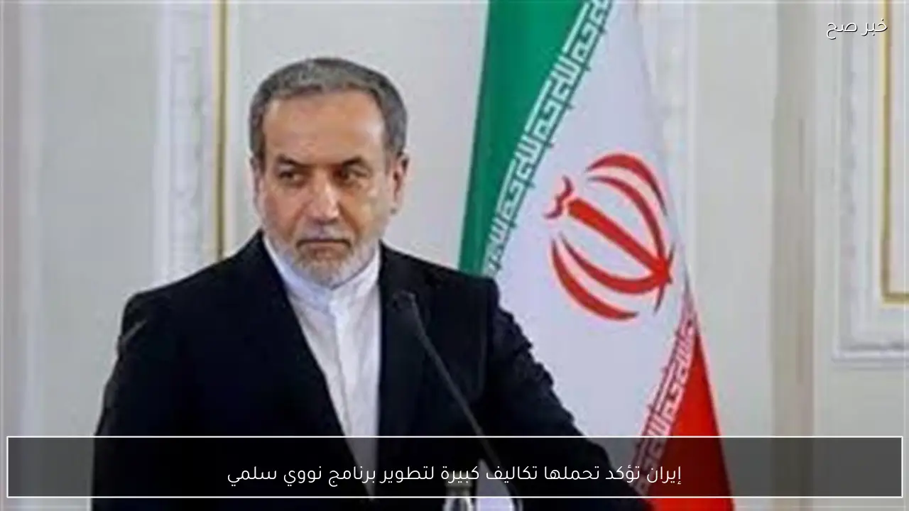 إيران تؤكد تحملها تكاليف كبيرة لتطوير برنامج نووي سلمي