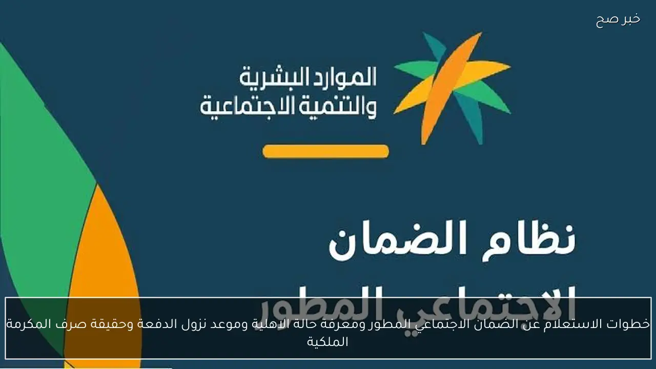 خطوات الاستعلام عن الضمان الاجتماعي المطور ومعرفة حالة الاهلية وموعد نزول الدفعة وحقيقة صرف المكرمة الملكية