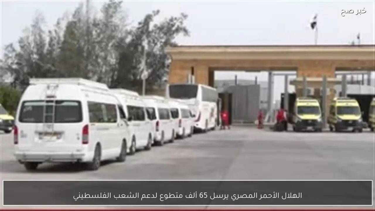 الهلال الأحمر المصري يرسل 65 ألف متطوع لدعم الشعب الفلسطيني