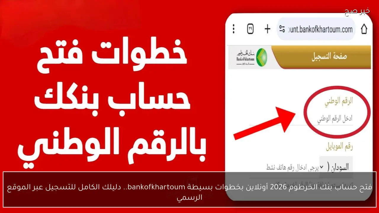 بدون زيارة الفرع.. رابط وخطوات فتح حساب بنك الخرطوم 2026 أونلاين عبر الموقع الرسمي bankofkhartoum