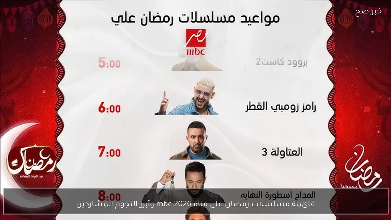 قائمة مسلسلات رمضان على قناة mbc 2026 وأبرز النجوم المشاركين