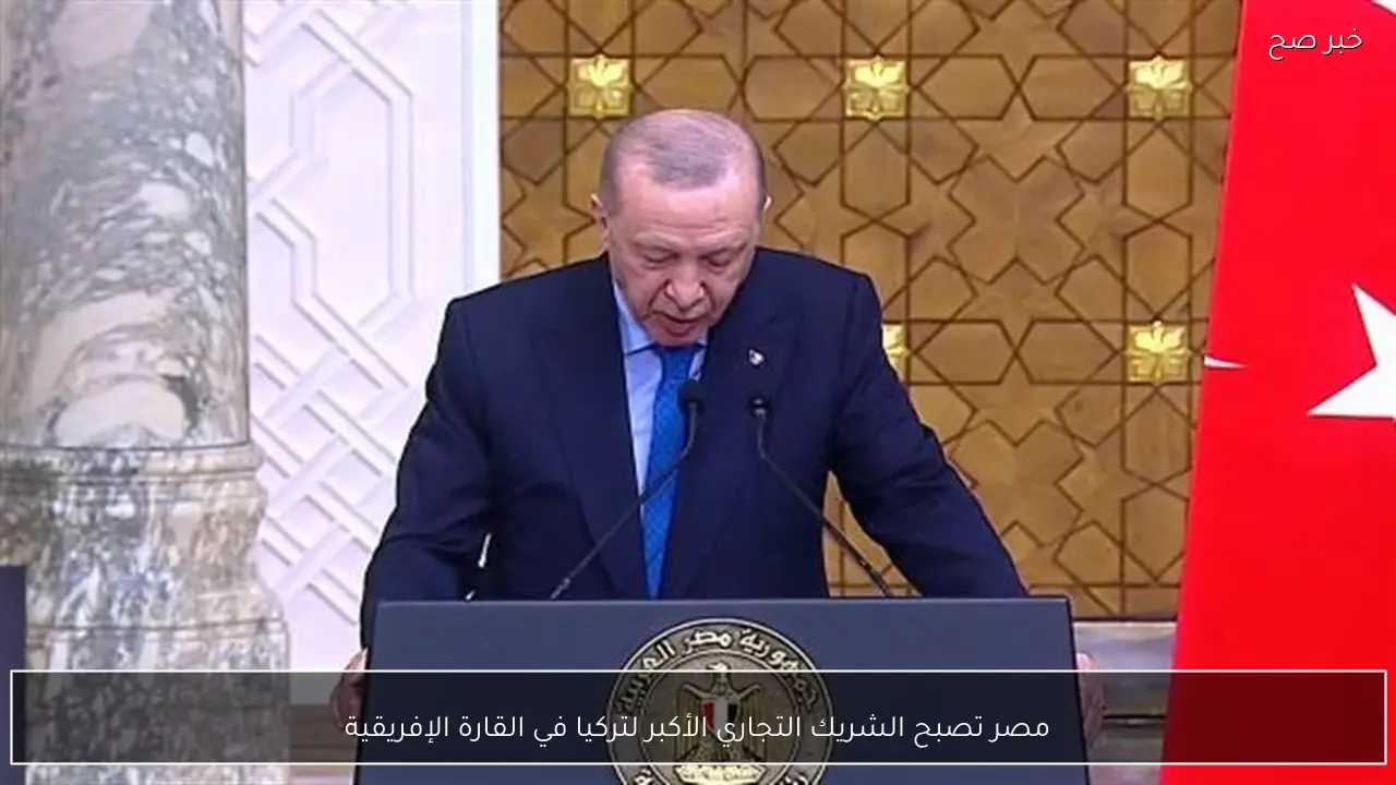 مصر تصبح الشريك التجاري الأكبر لتركيا في القارة الإفريقية