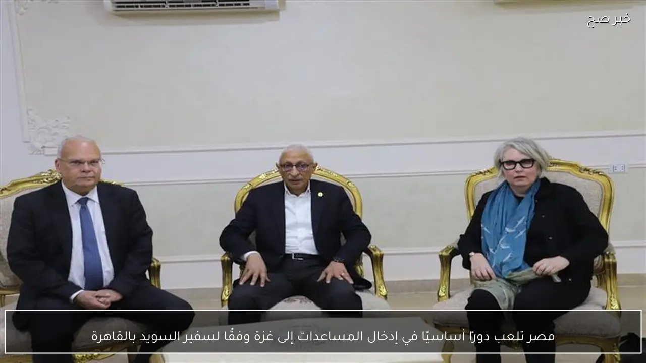 مصر تلعب دورًا أساسيًا في إدخال المساعدات إلى غزة وفقًا لسفير السويد بالقاهرة