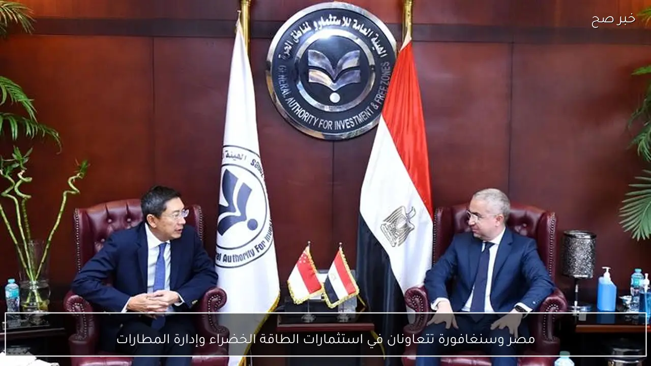 مصر وسنغافورة تتعاونان في استثمارات الطاقة الخضراء وإدارة المطارات