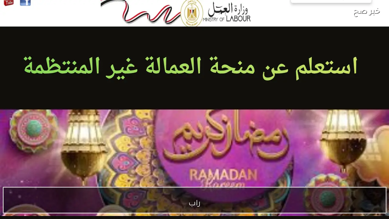 رابط manpower.gov.eg استعلام منحة العمالة الغير منتظمة 2026 بالرقم القومي وتسجيل المستفيدين
