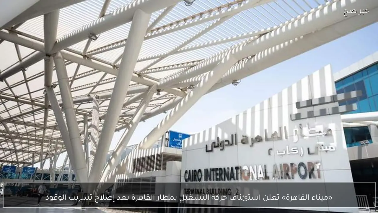 «ميناء القاهرة» تعلن استئناف حركة التشغيل بمطار القاهرة بعد إصلاح تسريب الوقود