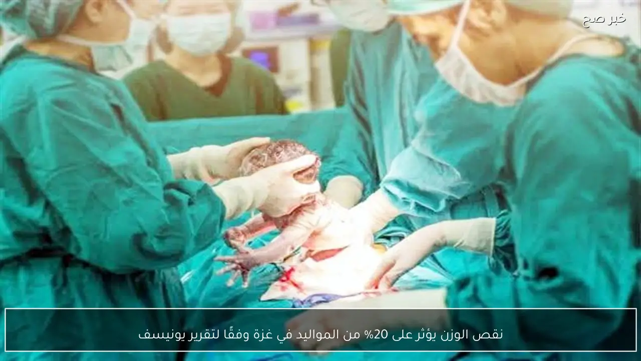 نقص الوزن يؤثر على 20% من المواليد في غزة وفقًا لتقرير يونيسف