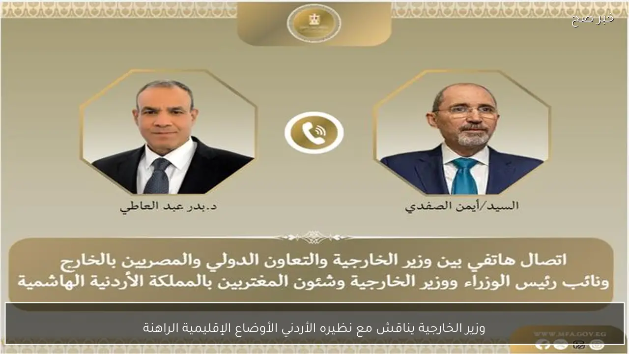 وزير الخارجية يناقش مع نظيره الأردني الأوضاع الإقليمية الراهنة