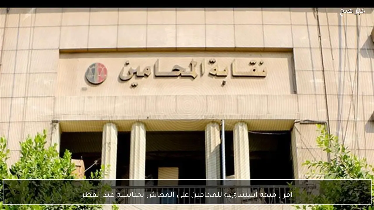 إقرار منحة استثنائية للمحامين على المعاش بمناسبة عيد الفطر