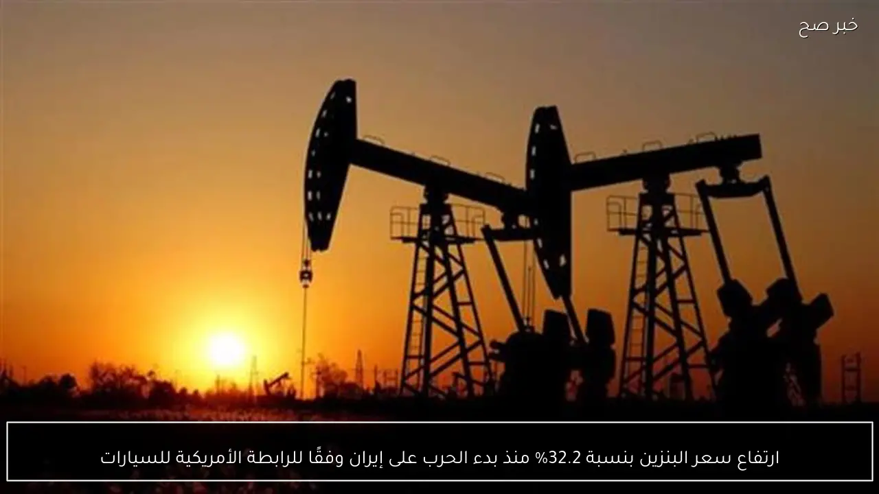 ارتفاع سعر البنزين بنسبة 32.2% منذ بدء الحرب على إيران وفقًا للرابطة الأمريكية للسيارات