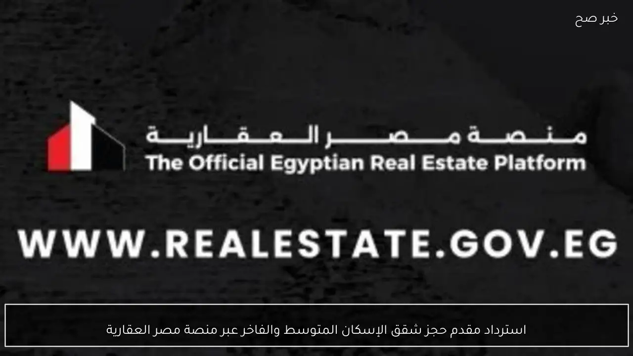 استرداد مقدم حجز شقق الإسكان المتوسط والفاخر عبر منصة مصر العقارية