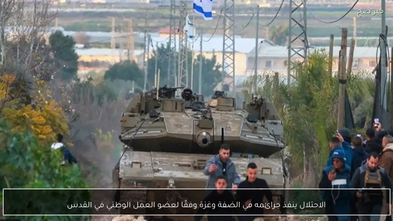 الاحتلال ينفذ جرائمه في الضفة وغزة وفقًا لعضو العمل الوطني في القدس