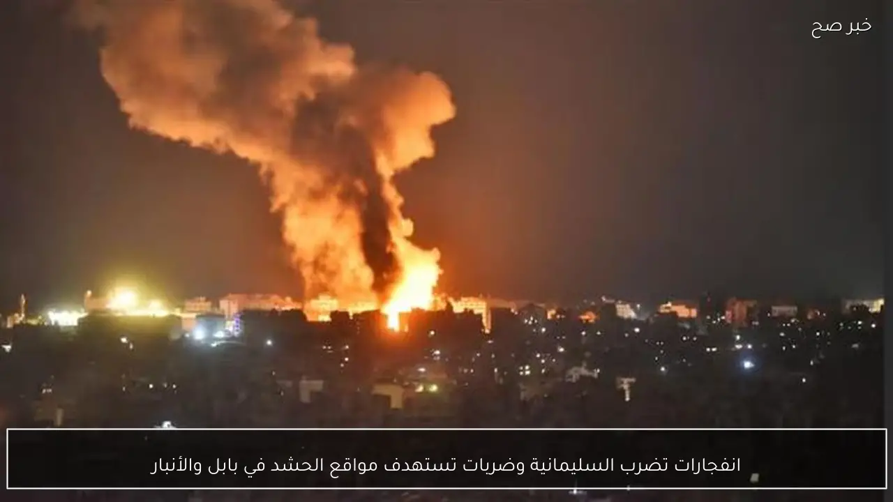 انفجارات تضرب السليمانية وضربات تستهدف مواقع الحشد في بابل والأنبار