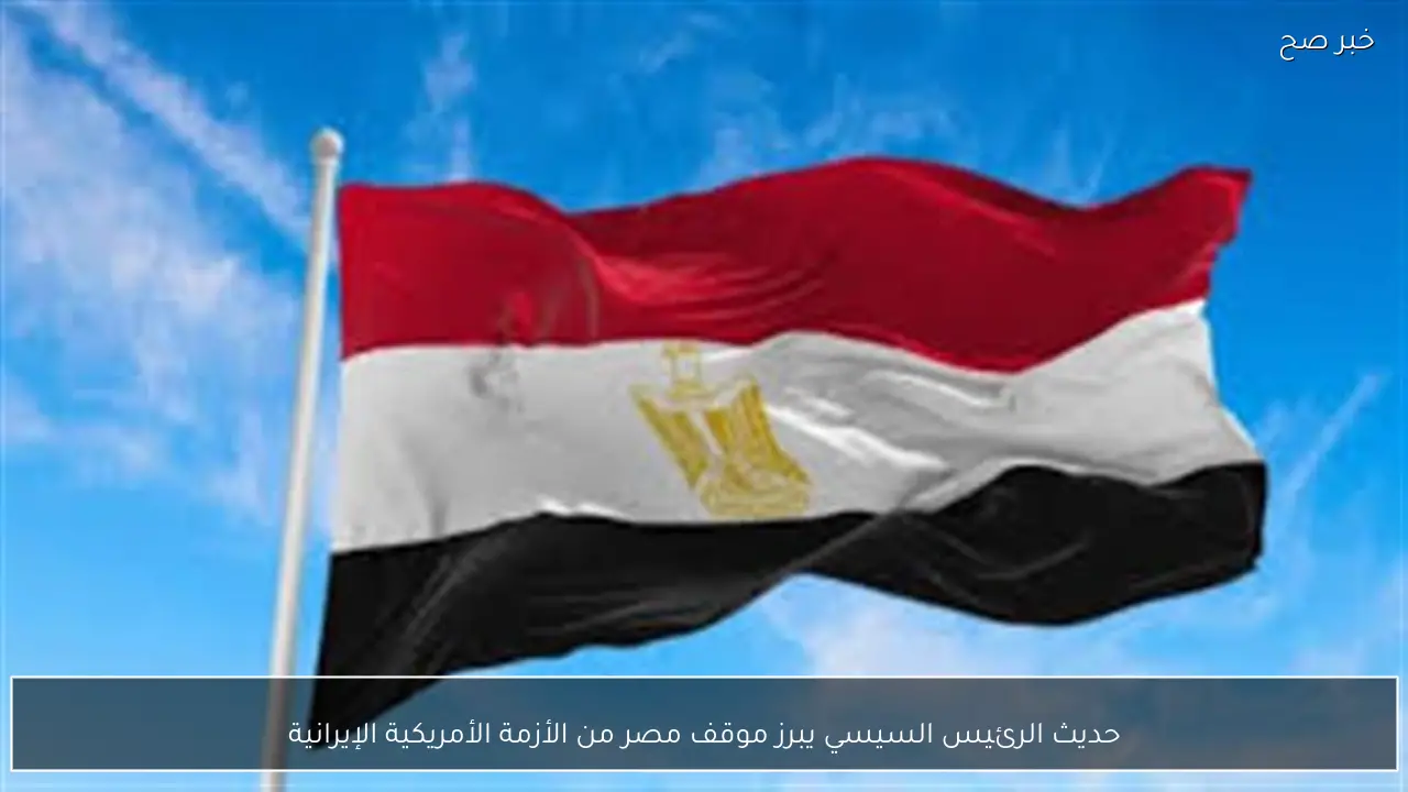 حديث الرئيس السيسي يبرز موقف مصر من الأزمة الأمريكية الإيرانية