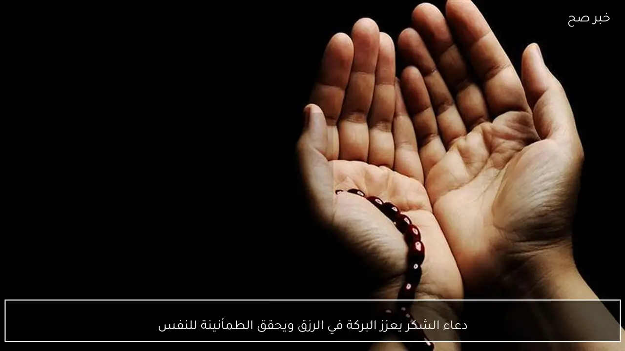 دعاء الشكر يعزز البركة في الرزق ويحقق الطمأنينة للنفس