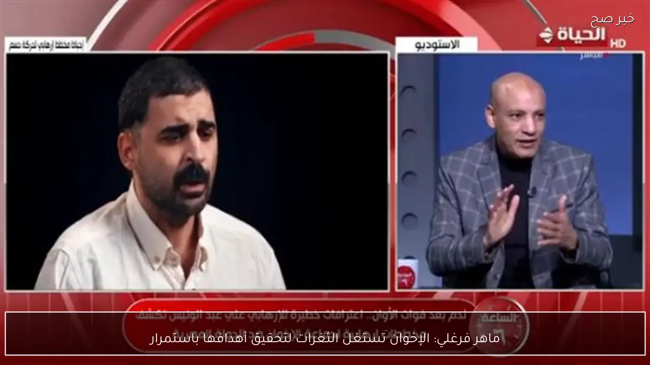 ماهر فرغلي: الإخوان تستغل الثغرات لتحقيق أهدافها باستمرار