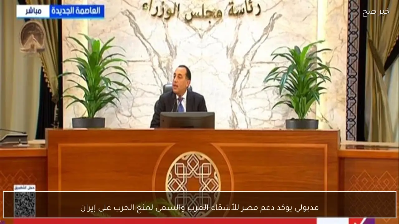 مدبولي يؤكد دعم مصر للأشقاء العرب والسعي لمنع الحرب على إيران