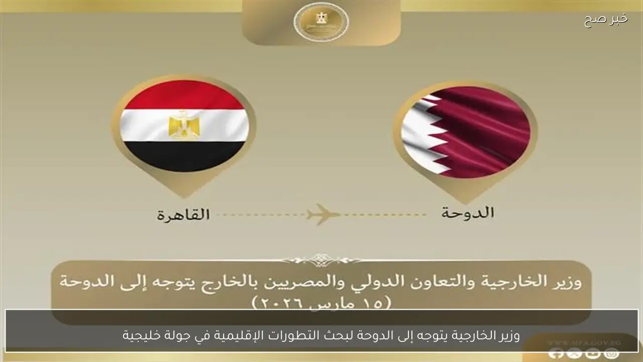 وزير الخارجية يتوجه إلى الدوحة لبحث التطورات الإقليمية في جولة خليجية