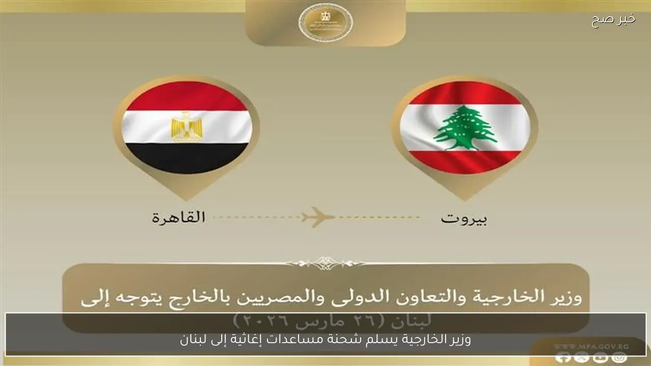 وزير الخارجية يسلم شحنة مساعدات إغاثية إلى لبنان